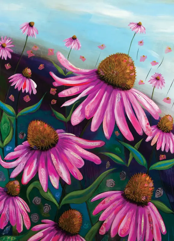 Box of Colorful Flower Cards