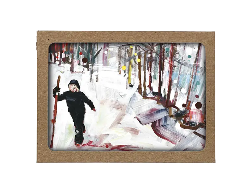 box of cards with