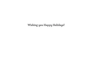 Wishing you Happy Holidays!