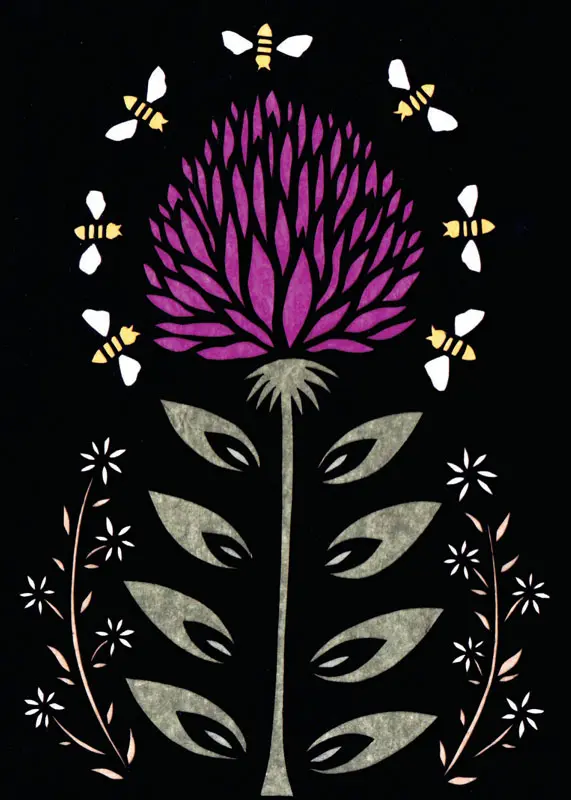 Box of flowers at Night