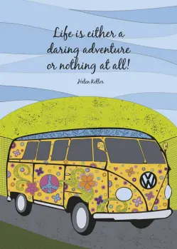 Valerie Lorimer - Life is either a daring adventure School Bus Card
