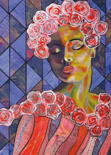 Woman Wearing a Pink Flower Crown and a Pink Dress