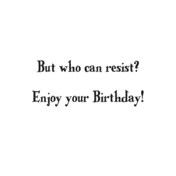 Golden Retrieve eyeing cupcake with words "It's generally better to avoid temptation unless you can't resist it"