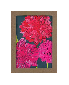 Box of colorful flowers with black backgrounds