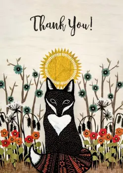 Angie Pickman - Wolf Thank You Card