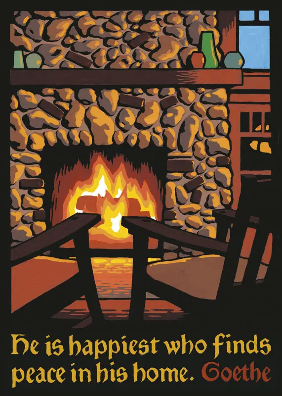 He is happiest who finds peace in his home Quote Card