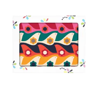 Birds-Blue, Cream, Green Backgrounds & Striped Pink,Cream,Red