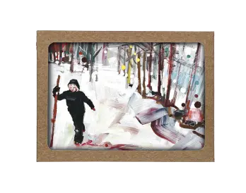 box of cards with "first episode" featured