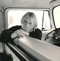Betsey Bowen Sitting in a Car